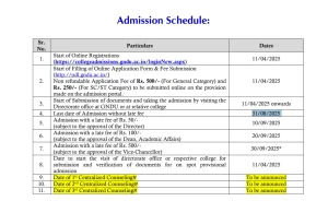 GNDU Distance Education Admission 2025 Nofitication