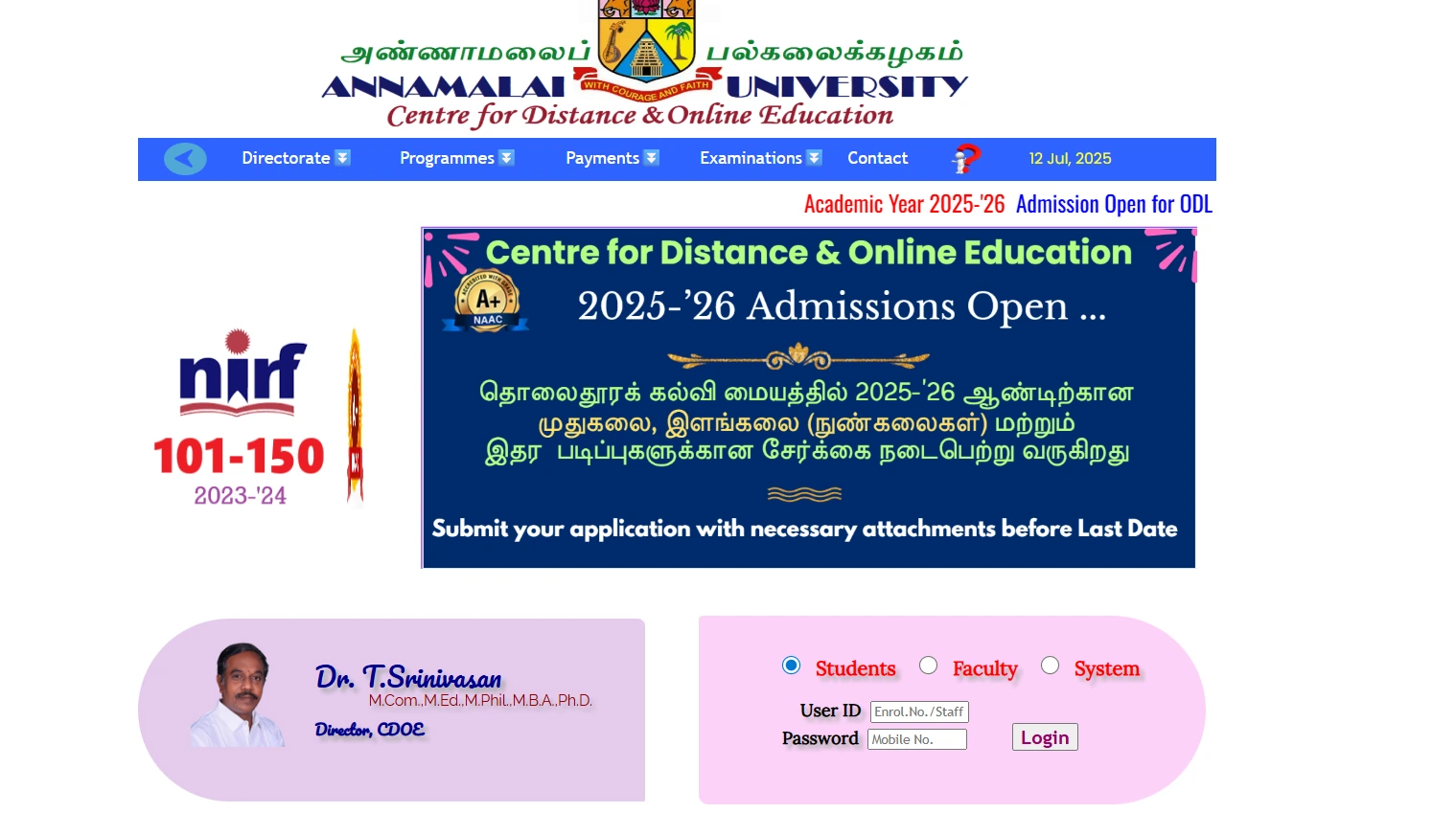 Annamalai University Distance Education
